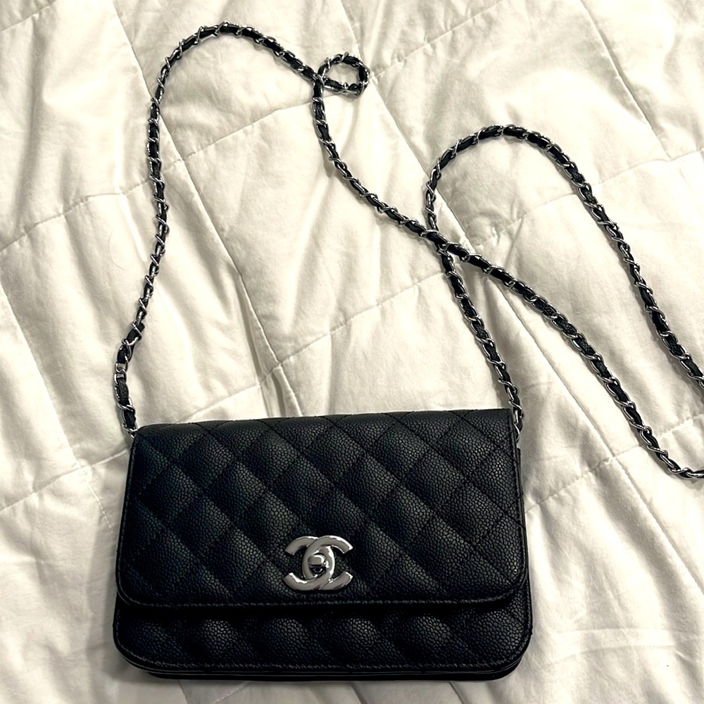 Small crossbody bag, Black, quilted, like new